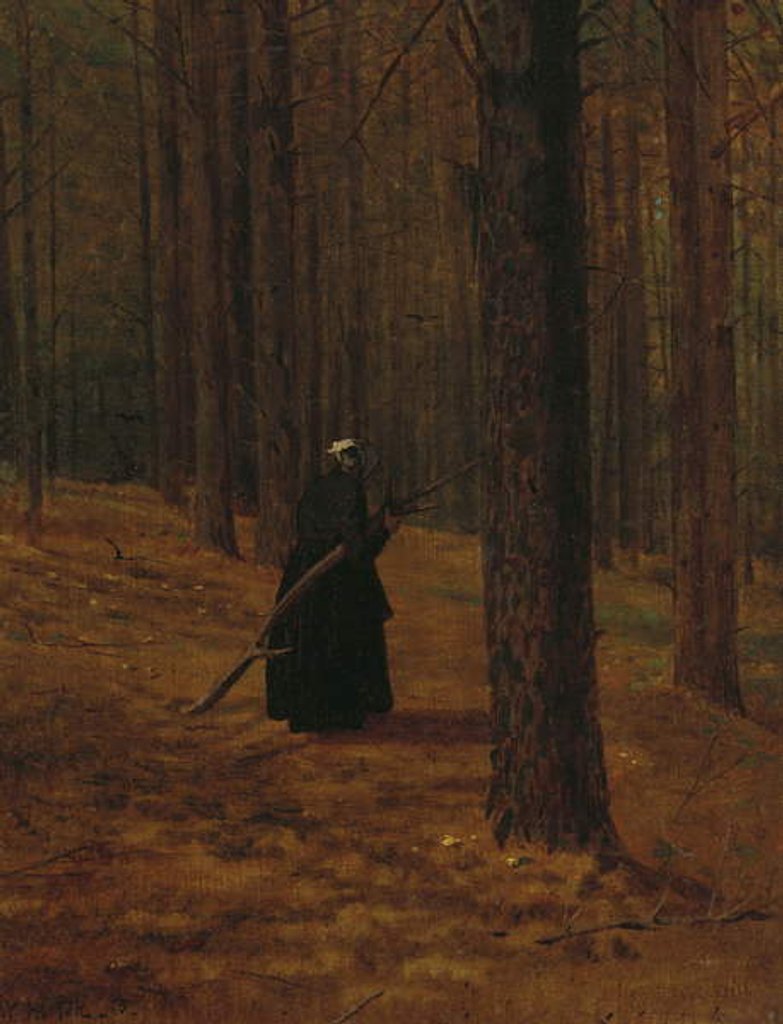 Detail of Old Woman gathering Brush, 1865 by Winslow Homer