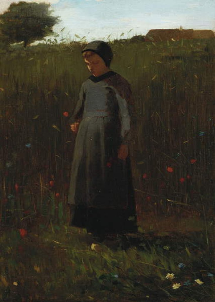 Detail of The Flowers of the Field by Winslow Homer