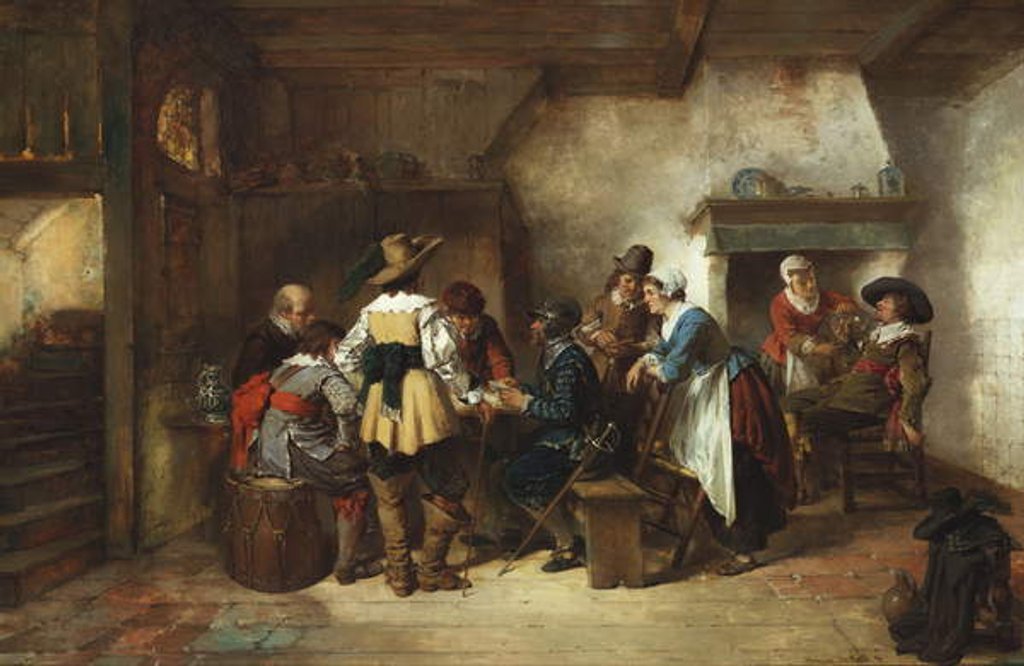 Detail of The Card Game by Herman Frederick Carel Ten Kate