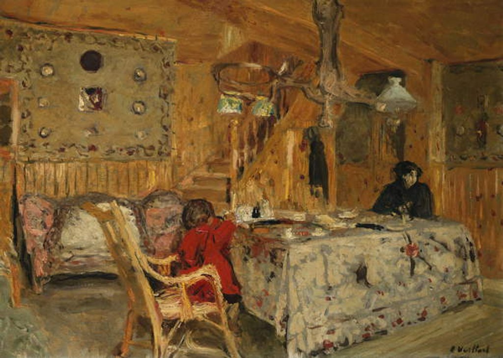 Detail of Denise Natanson and Marcelle Aron at the Summer House, Villerville, Normandy, c.1910 by Edouard Vuillard