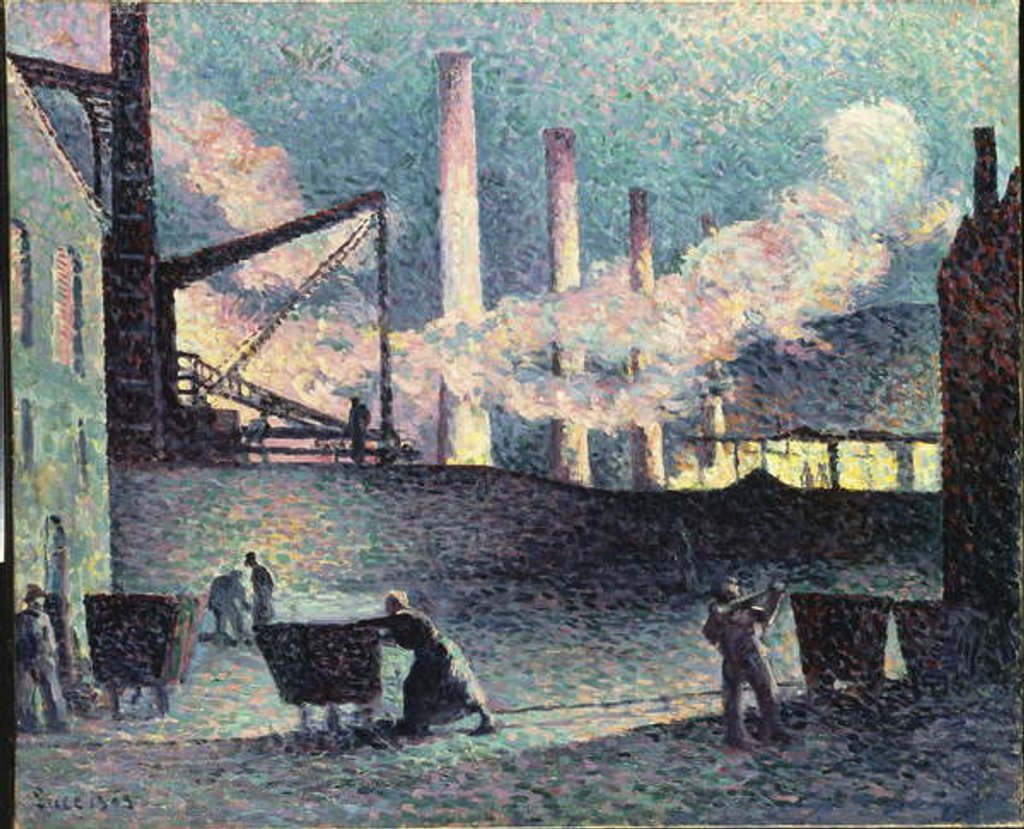 Detail of Factory Chimneys at Couillet, 1903 by Maximilien Luce