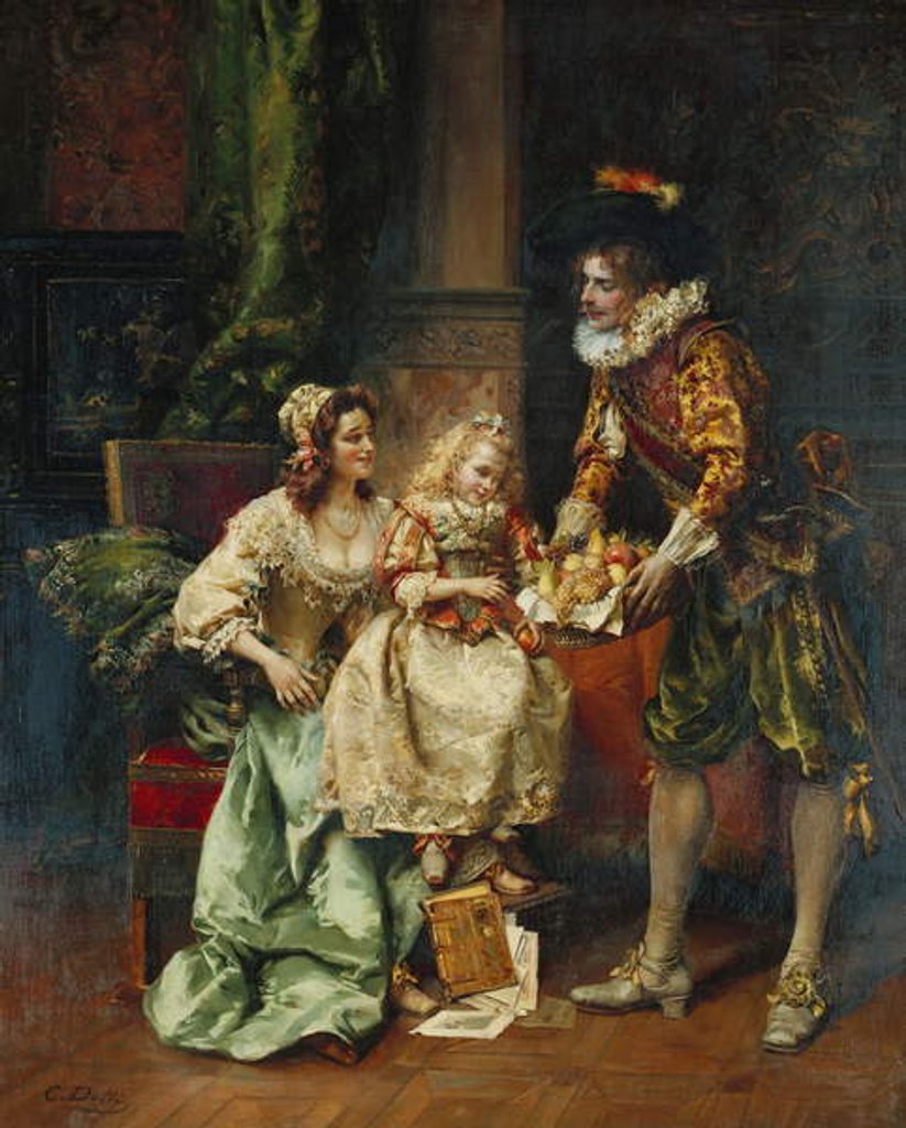 Detail of The Basket of Fruit by Cesare-Auguste Detti