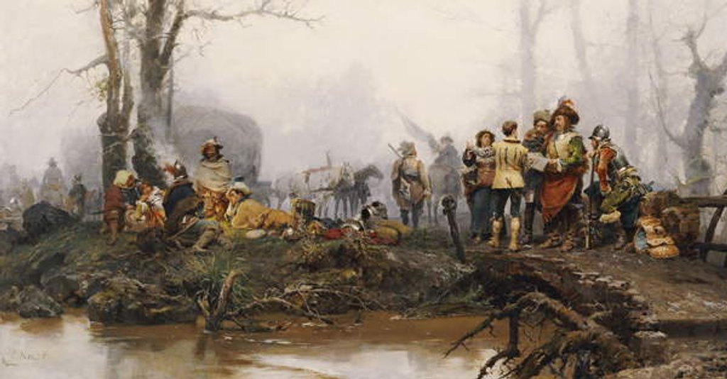 Detail of The Encampment, 1878 by Cesare-Auguste Detti