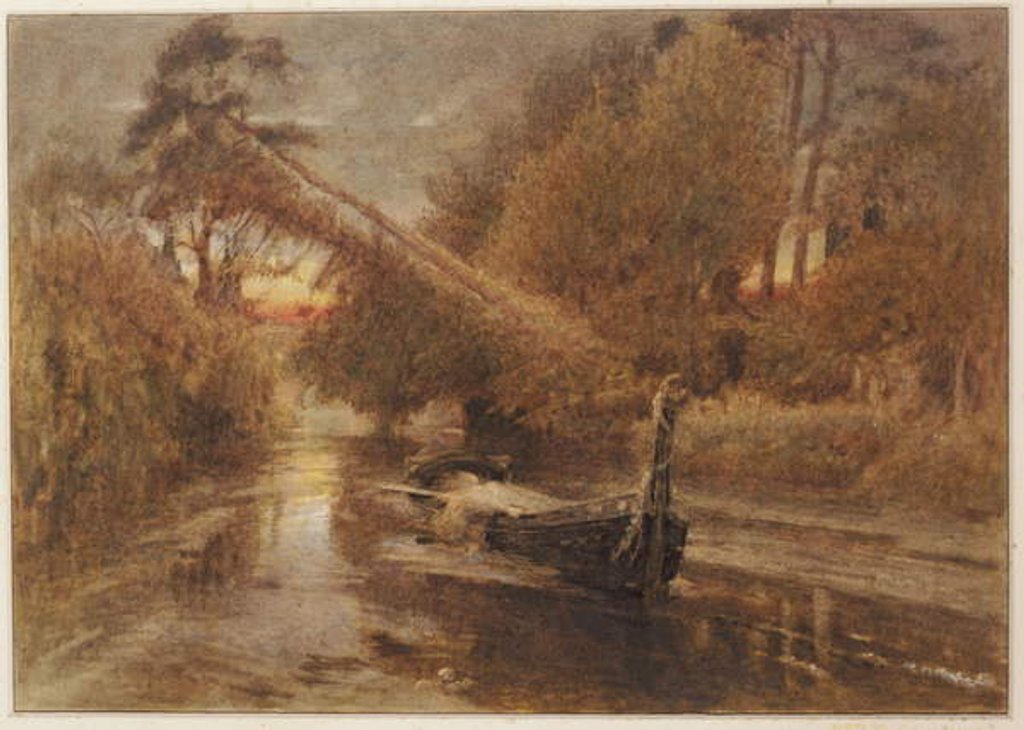 Detail of The Lady of Shalott by Albert Goodwin