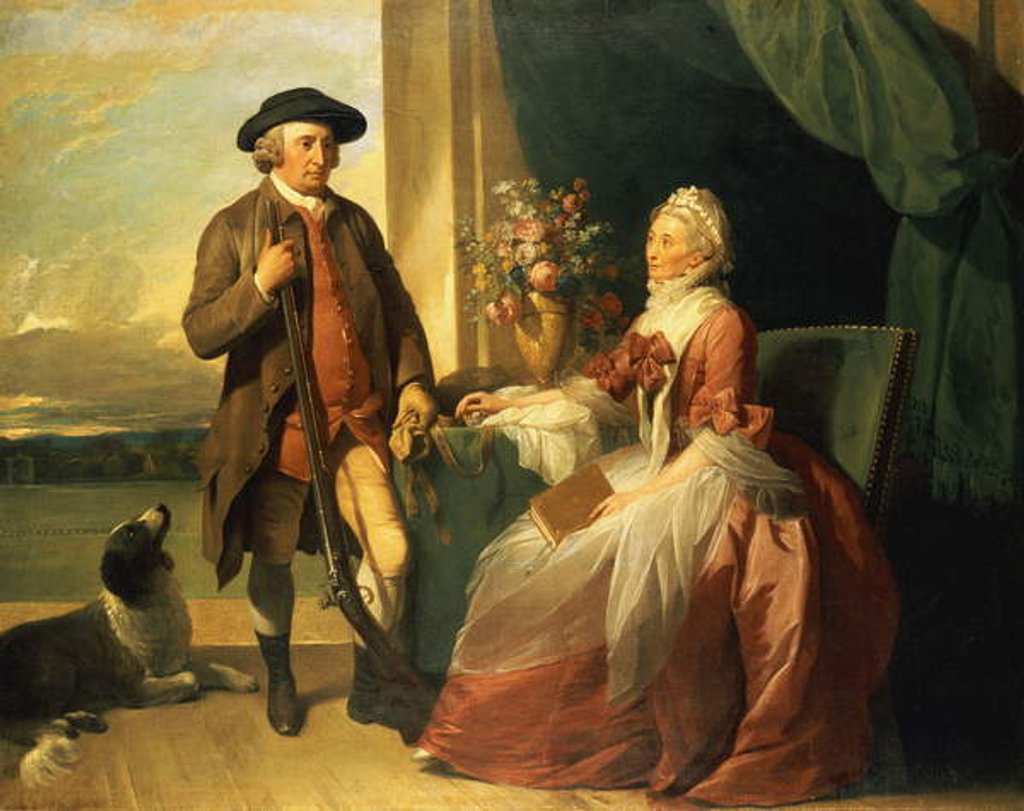 Detail of Mr. Robert Grafton and Mrs. Mary Partridge Wells Grafton, 1773 by Benjamin West