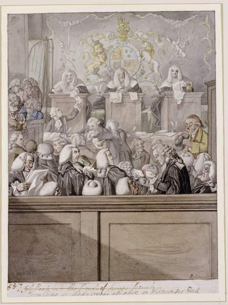 Detail of Term Time - or the Lawyers all alive in Westminster Hall by Robert Dighton