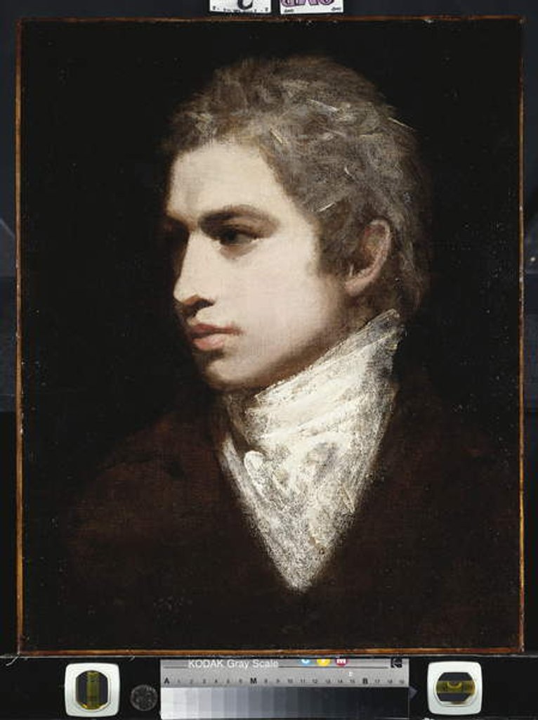 Detail of Portrait of a Gentleman, said to be Samuel Taylor Coleridge by John Opie