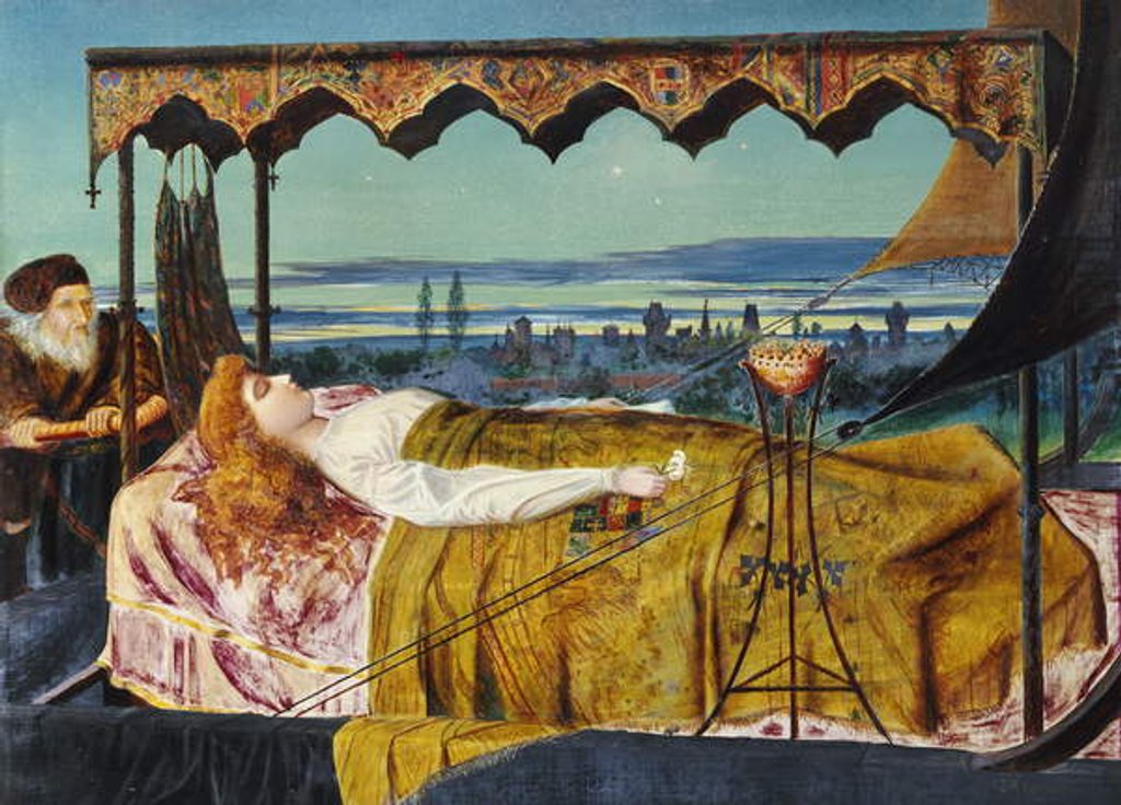 Detail of Elaine, 1864 by John Atkinson Grimshaw