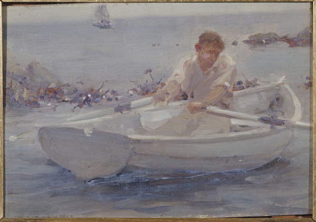 Detail of Man in a Rowing Boat, 1907 by Henry Scott Tuke