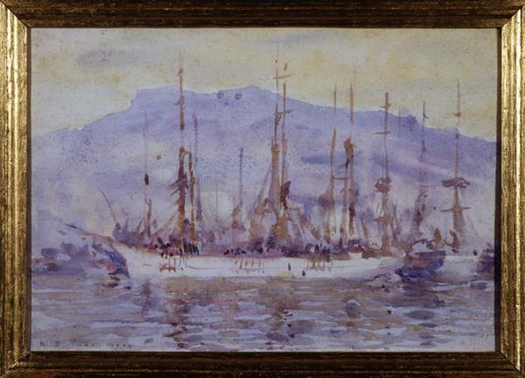 Detail of Three Masters, Falmouth, 1904 by Henry Scott Tuke