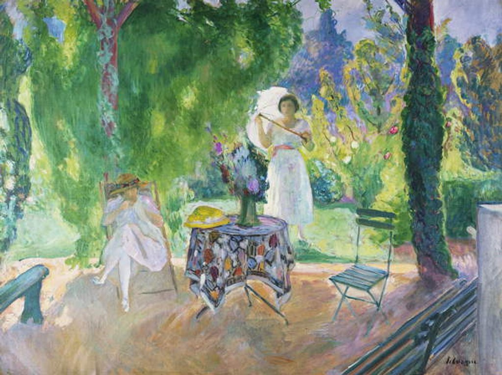 Detail of Two Women in a Garden in Summer, c.1923 by Henri Lebasque