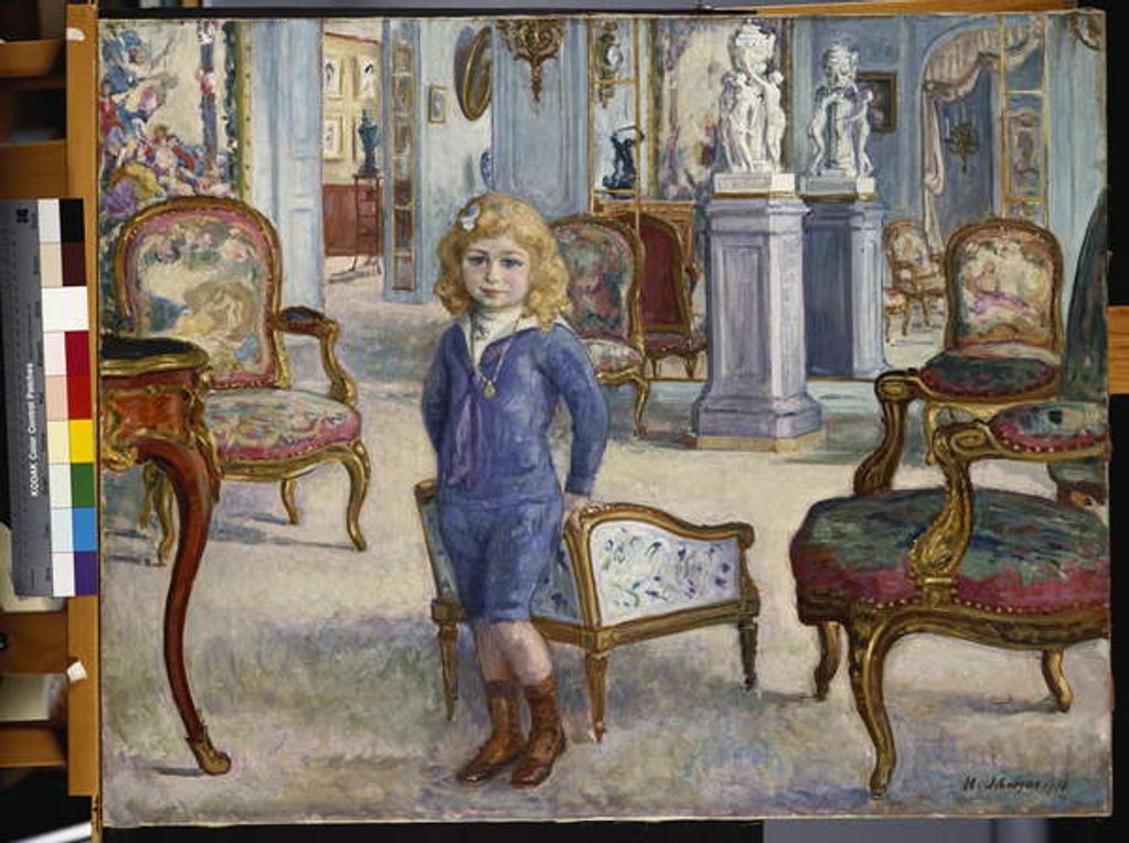 Detail of Paul de Camondo at the Hotel de Camondo, 1910 by Henri Lebasque