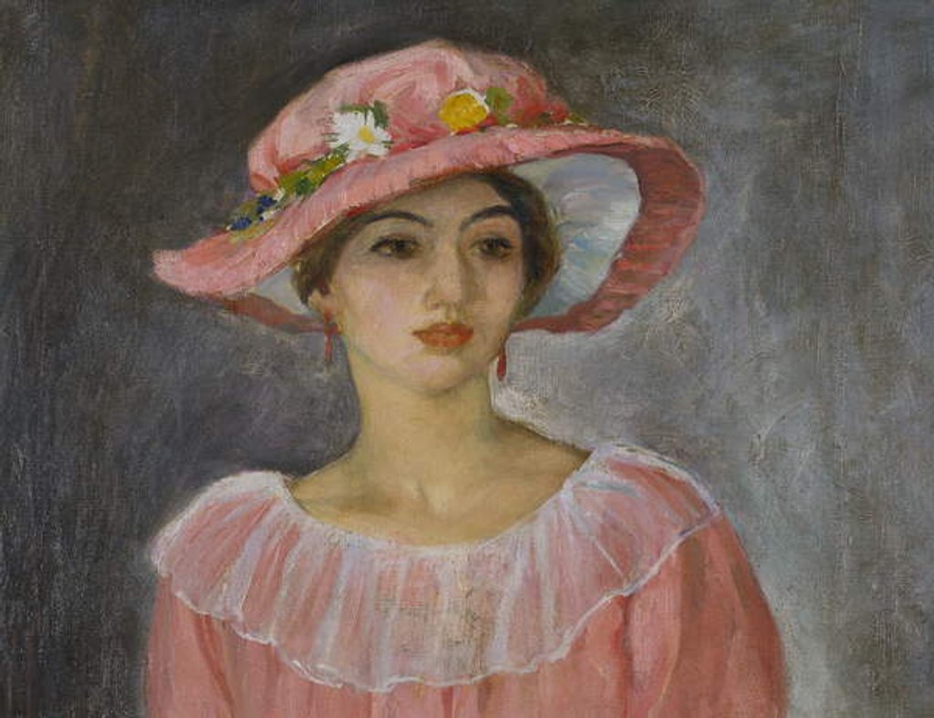 Detail of The Pink Hat by Henri Lebasque