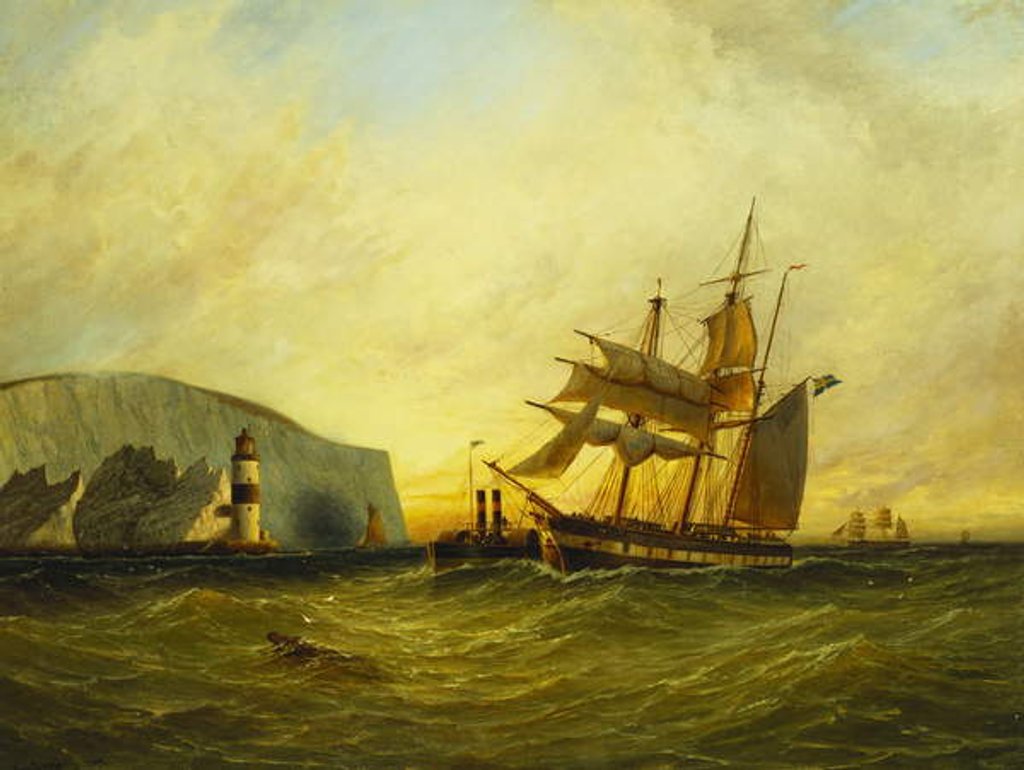 Detail of Off the Needles, Isle of Wight, 1899 by George Gregory