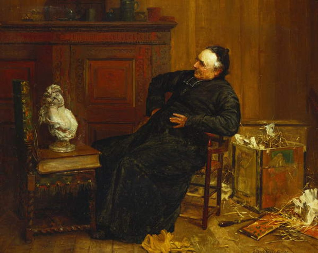 Detail of The Connoisseur, 1884-87 by Walter Dendy Sadler