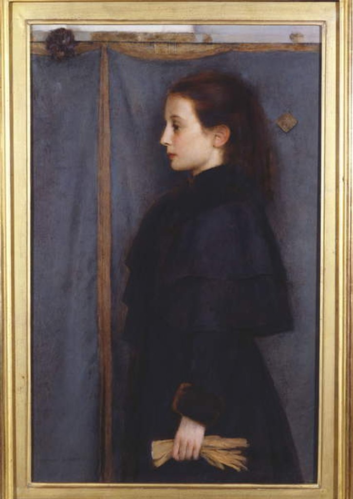 Detail of Portrait of Jeanne de Bauer, 1890 by Fernand Khnopff