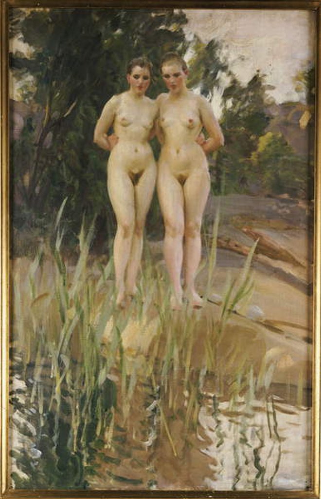 Detail of Two Friends by Anders Leonard Zorn