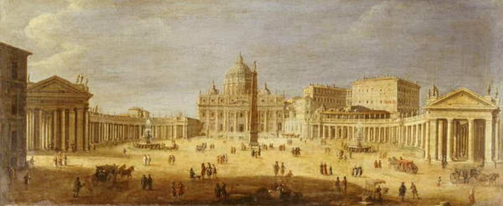 Detail of Piazza S. Pietro, Rome by Gaspar van Wittel