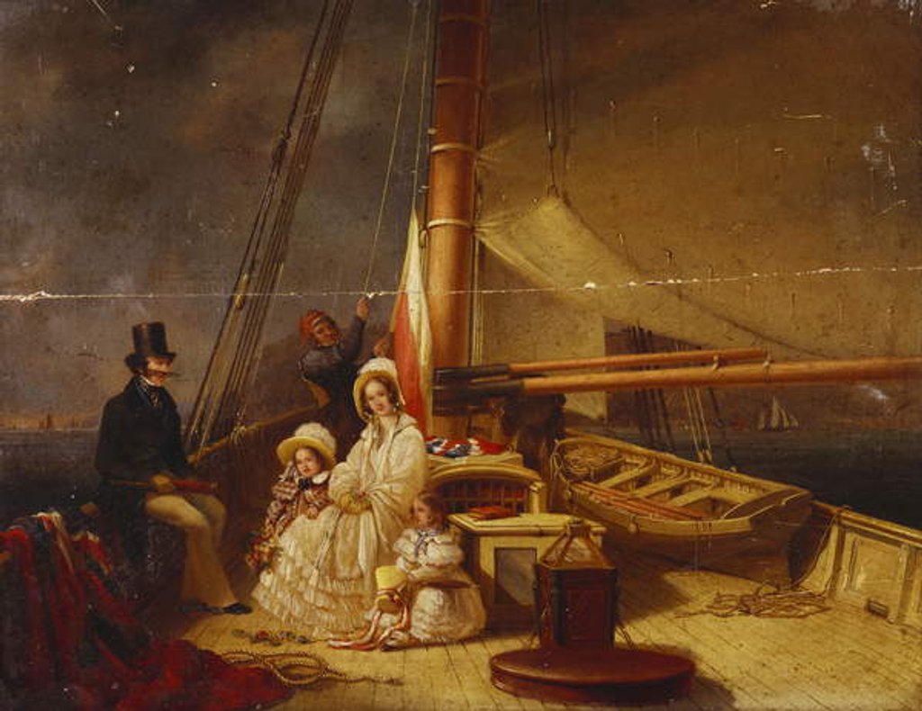 Detail of The Yacht 'The Guernsey' with her Owner and his Family and Crew Aboard by Nicholas Condy
