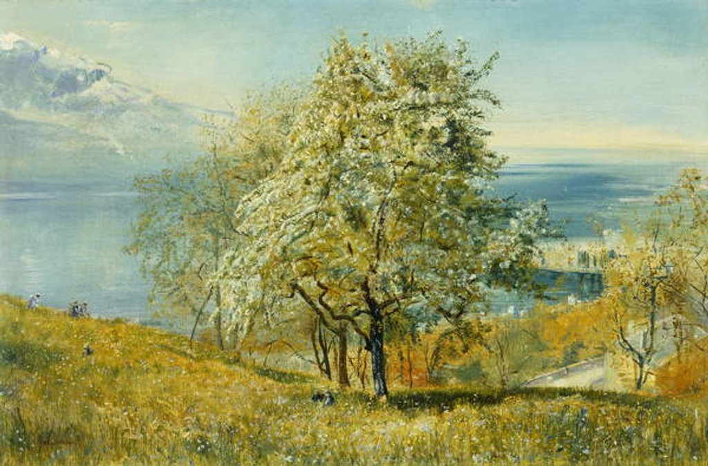 Detail of An Alpine Lake by John William Inchbold