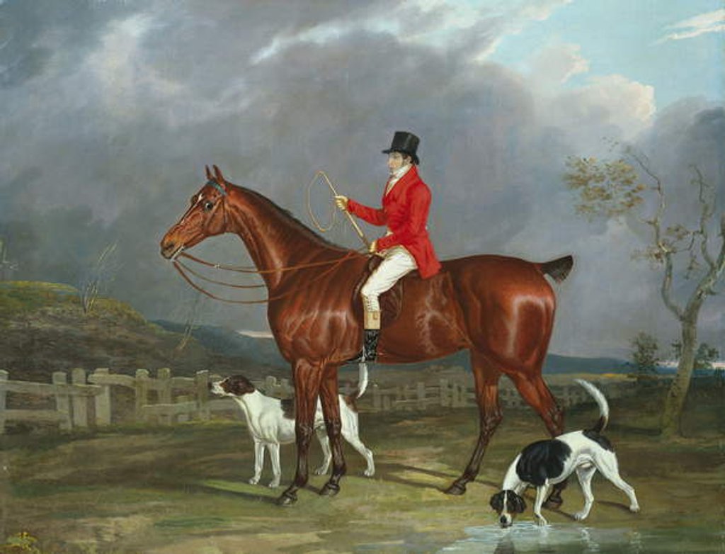 Detail of A Huntsman and Hounds, 1824 by David of York Dalby