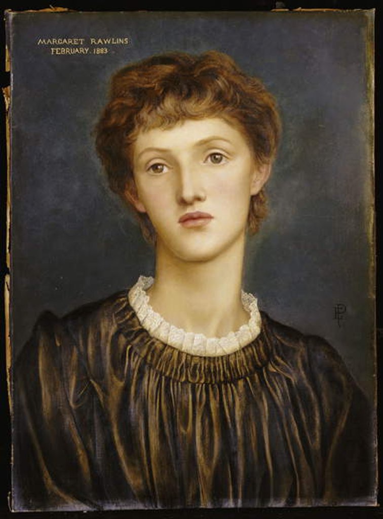 Detail of Portrait of Margaret Rawlins, 1883 by Evelyn De Morgan