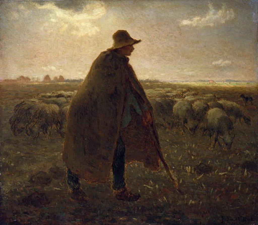 Detail of The Shepherd, c.1858-62 by Jean-Francois Millet