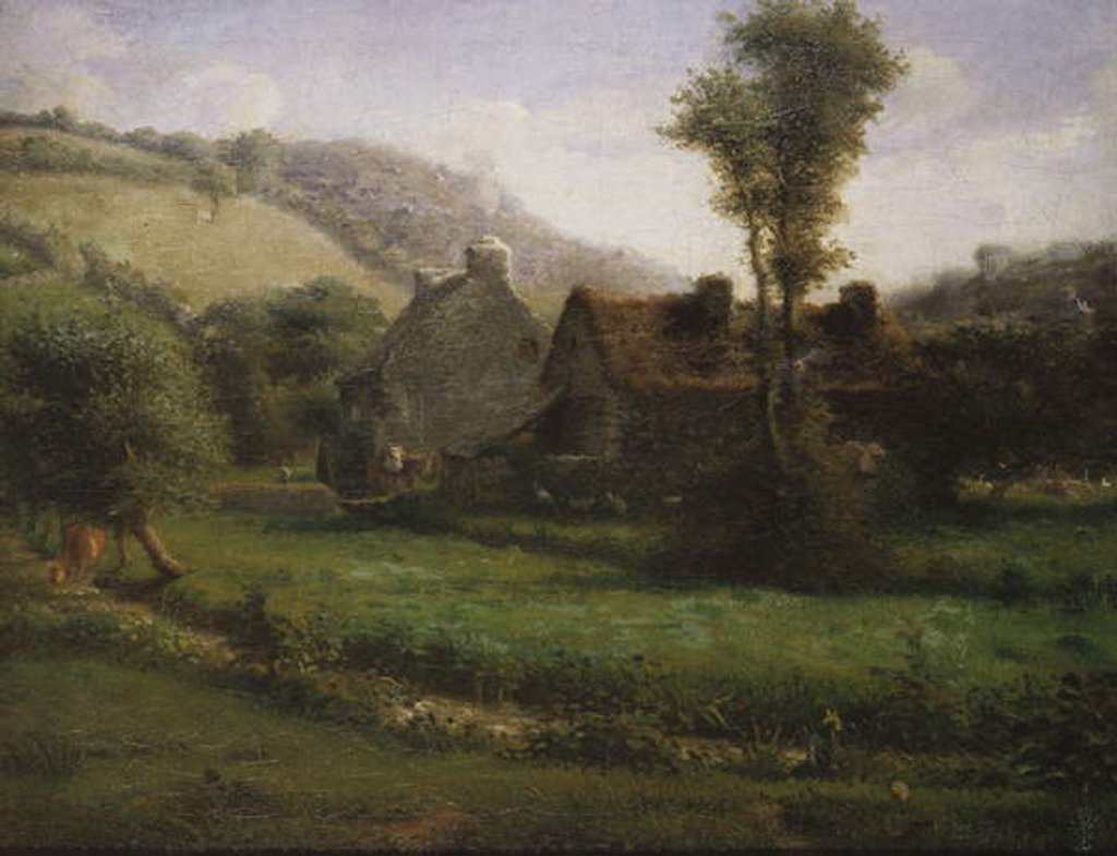 Detail of Cottage in a Landscape, c.1871 by Jean-Francois Millet