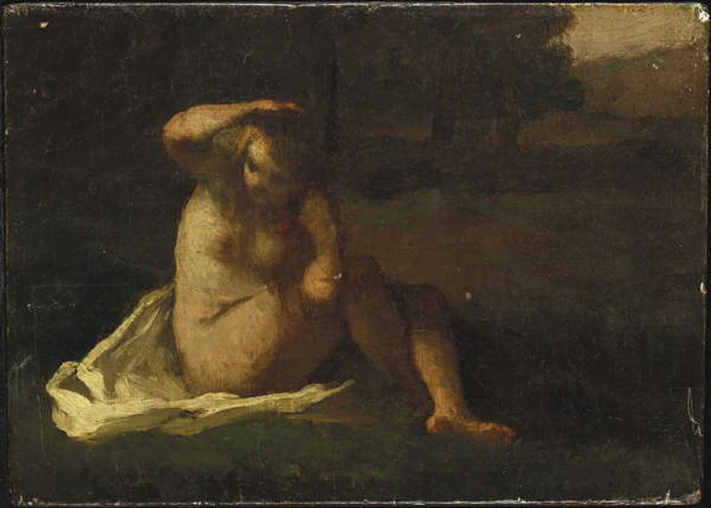 Detail of The Bather by Jean-Francois Millet