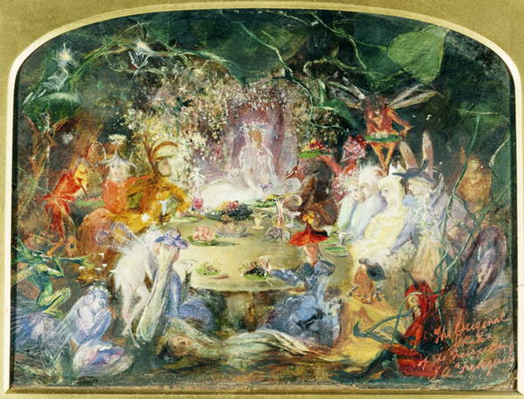 Detail of The original sketch for The Fairy's Banquet by John Anster Fitzgerald
