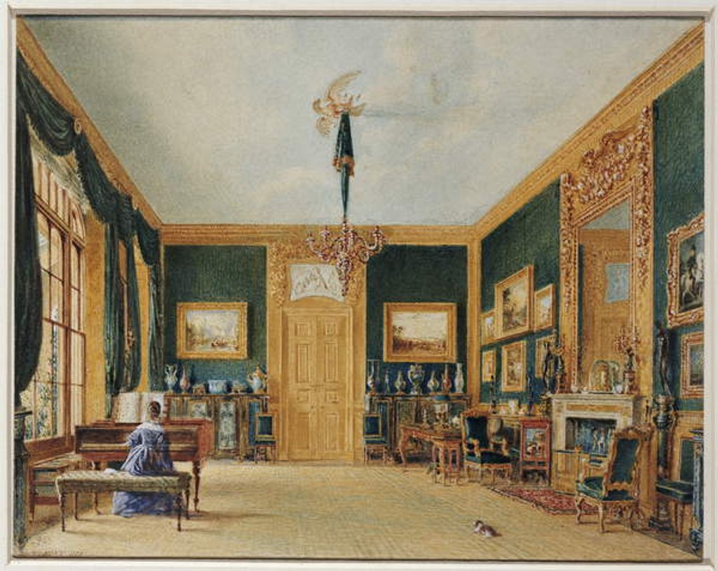 Detail of The Green Drawing Room of the Earl of Essex at Cassiobury, 1823 by William Henry Hunt