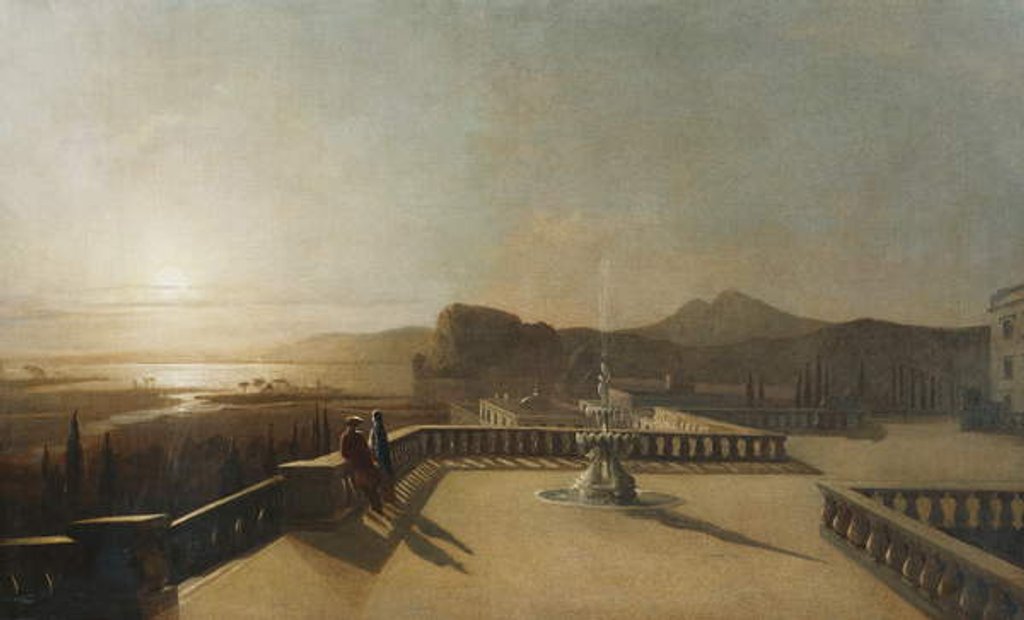 Detail of Figures on a Moonlit Terrace by Francis Danby