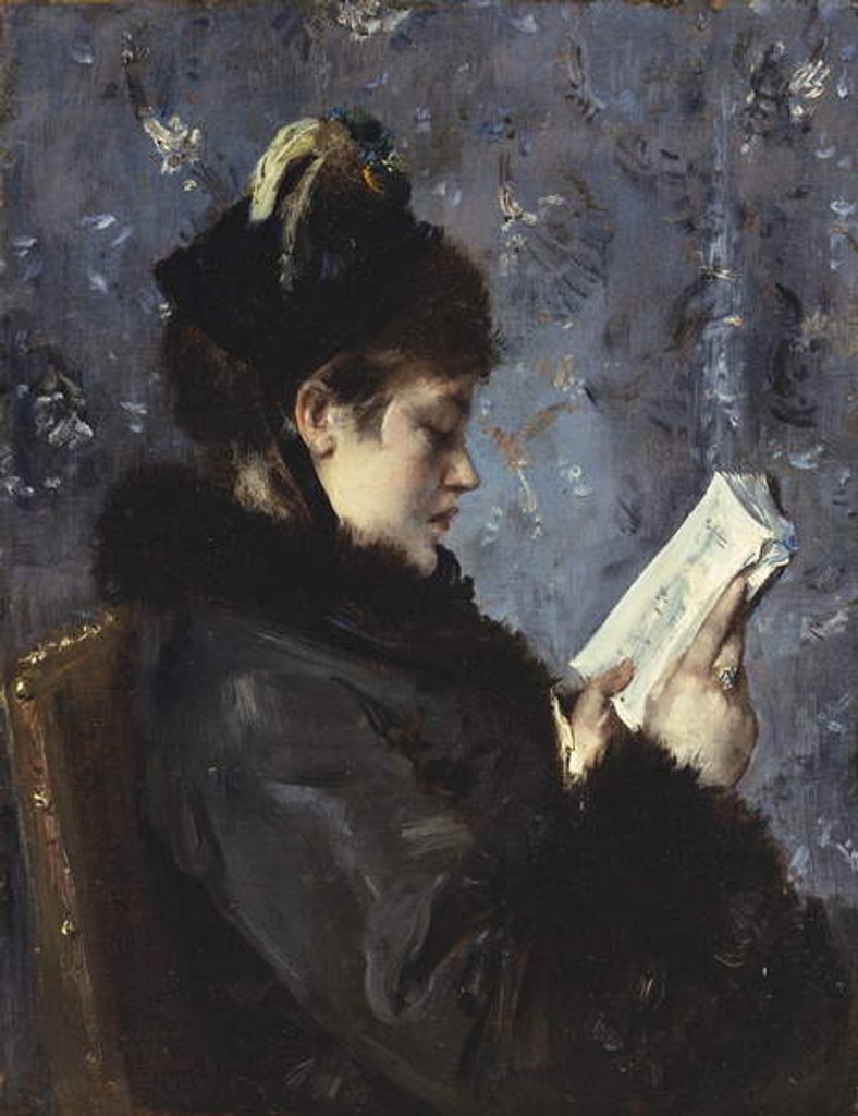 Detail of A Portrait of Madame Brizat from the Comedie Francaise by Alfred Emile Stevens