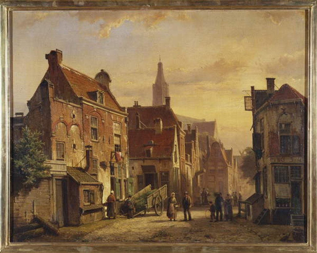 Detail of Dutch Street Scene by Willem Koekkoek