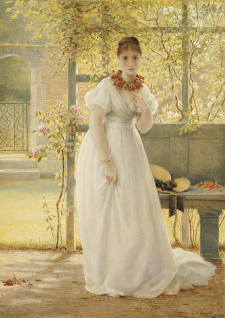 Detail of In the Walled Garden, 1869 by George Dunlop Leslie