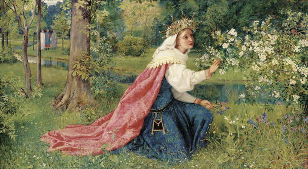 Detail of Matilda - Dante, Purgatorio, Canto 28, 1859 by George Dunlop Leslie