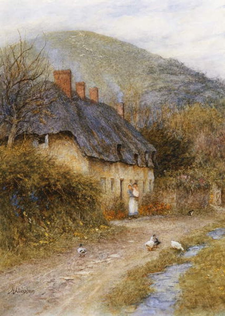 Detail of At Symondsbury, near Bridport, Dorset by Helen Allingham