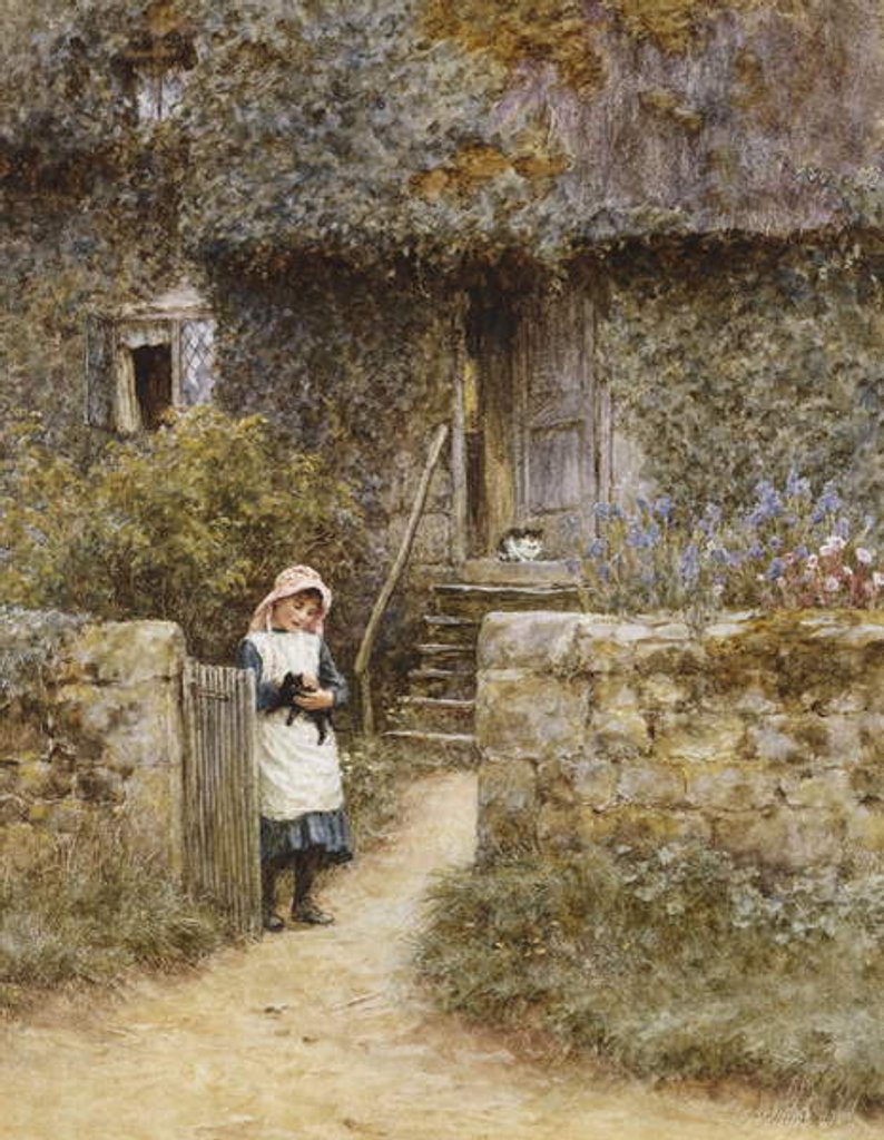 Detail of The Garden Gate by Helen Allingham