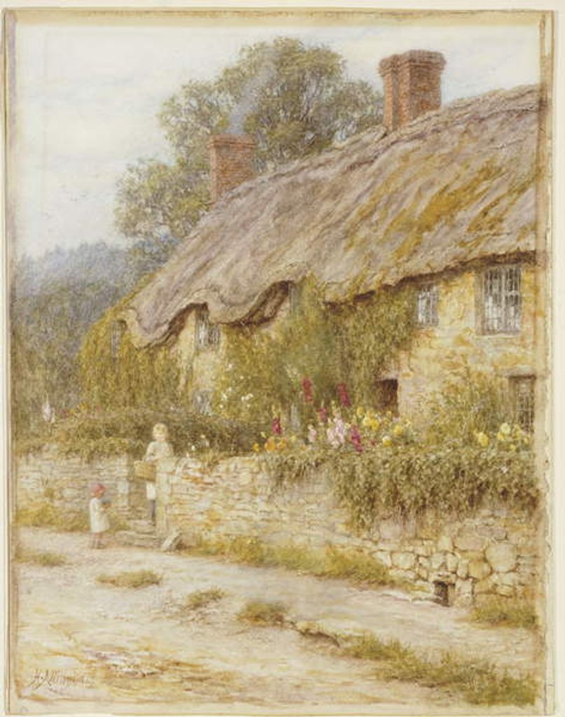 Detail of Cottage near Wells, Somerset by Helen Allingham