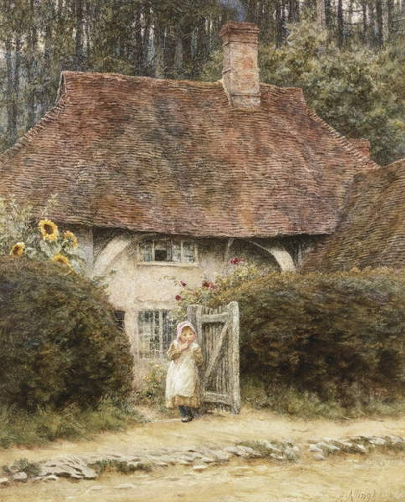 Detail of At the Cottage Gate by Helen Allingham
