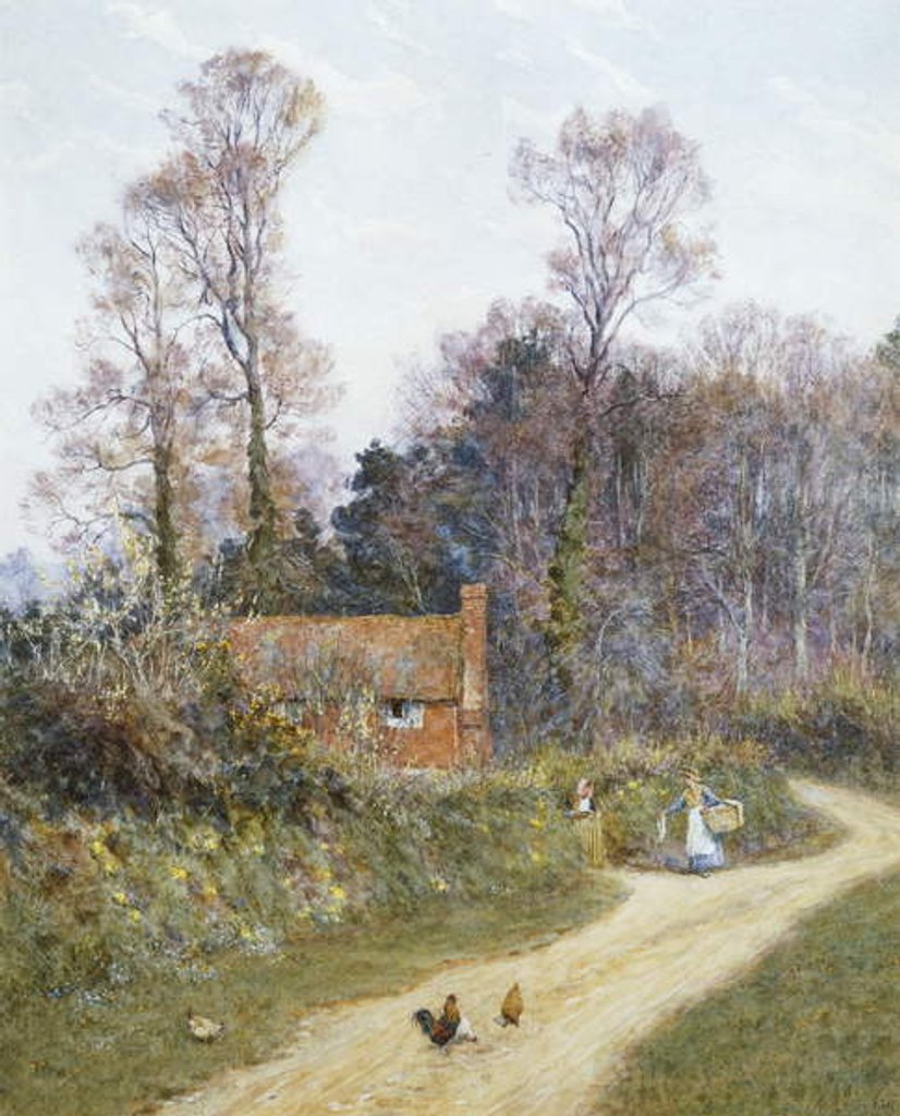Detail of In a Witley Lane by Helen Allingham