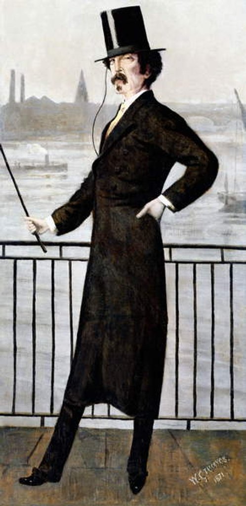 Detail of James Abbott McNeill Whistler on the Widow's Walk at his House in Lindsey Row, Chelsea, 1871 by Walter Greaves
