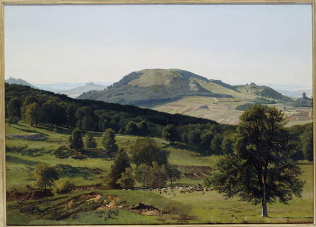 Detail of Landscape - Hill and Dale by Albert Bierstadt