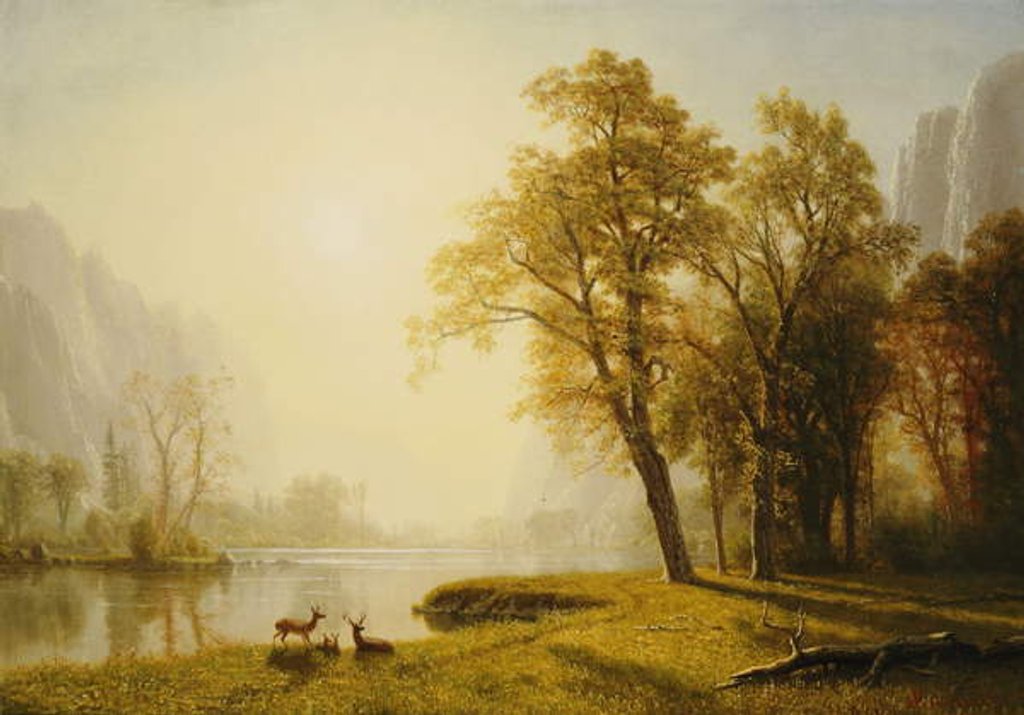 Detail of Yosemite Valley by Albert Bierstadt