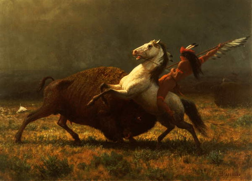 Detail of The Last of the Buffalo, c.1888 by Albert Bierstadt