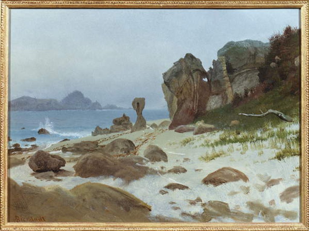 Detail of Bay of Monterey by Albert Bierstadt