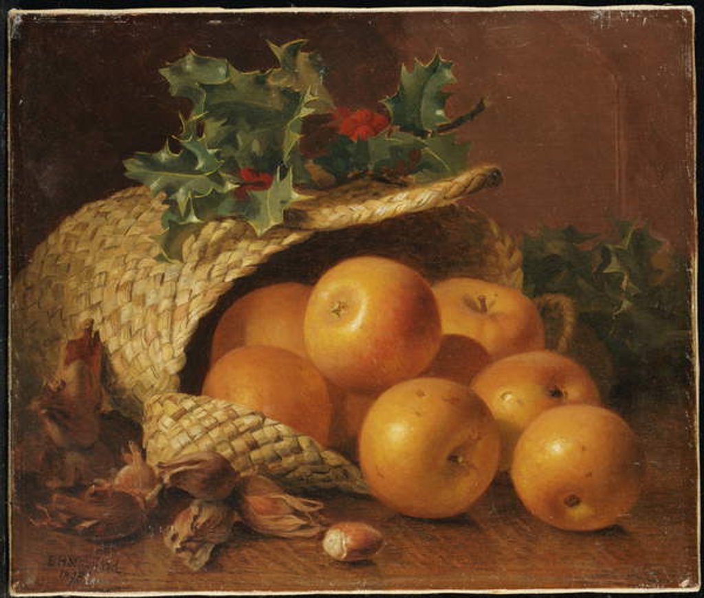 Detail of Still Life with Apples, Hazelnuts and Holly, 1898 by Eloise Harriet Stannard