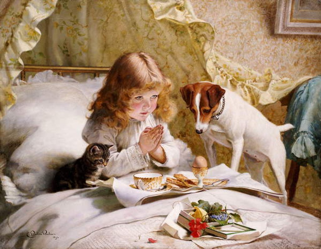 Detail of Suspense, 1894 by Charles Burton Barber