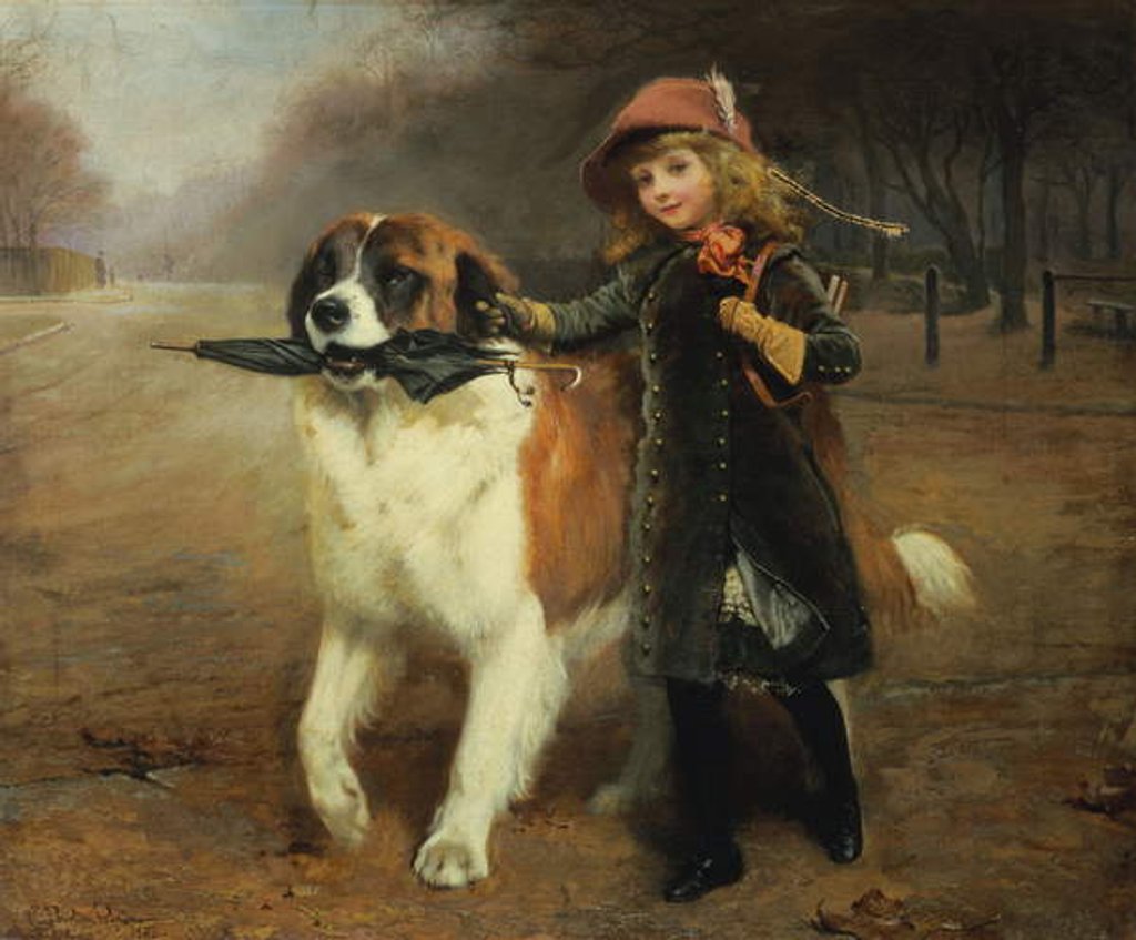 Detail of Off to School, 1883 by Charles Burton Barber