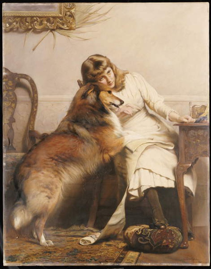 Detail of Sweethearts, 1890 by Charles Burton Barber